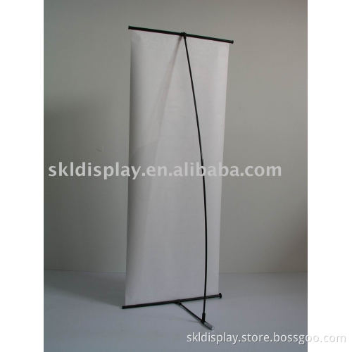 L banner stand, L display banner